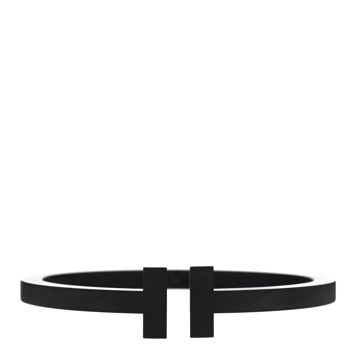 Tiffany Black-Coated Stainless Steel T Square Bracelet 1 of 3