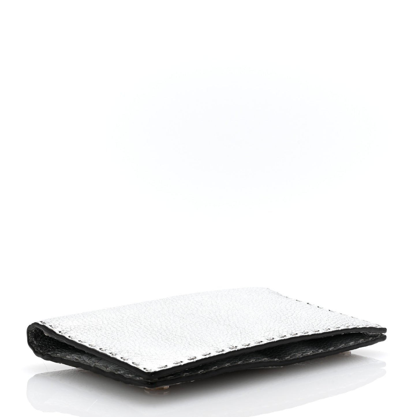 Cuoio Romano Lux Selleria Flat Clutch Argento