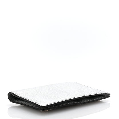 Fendi Cuoio Romano Lux Selleria Flat Clutch Argento 4 of 9