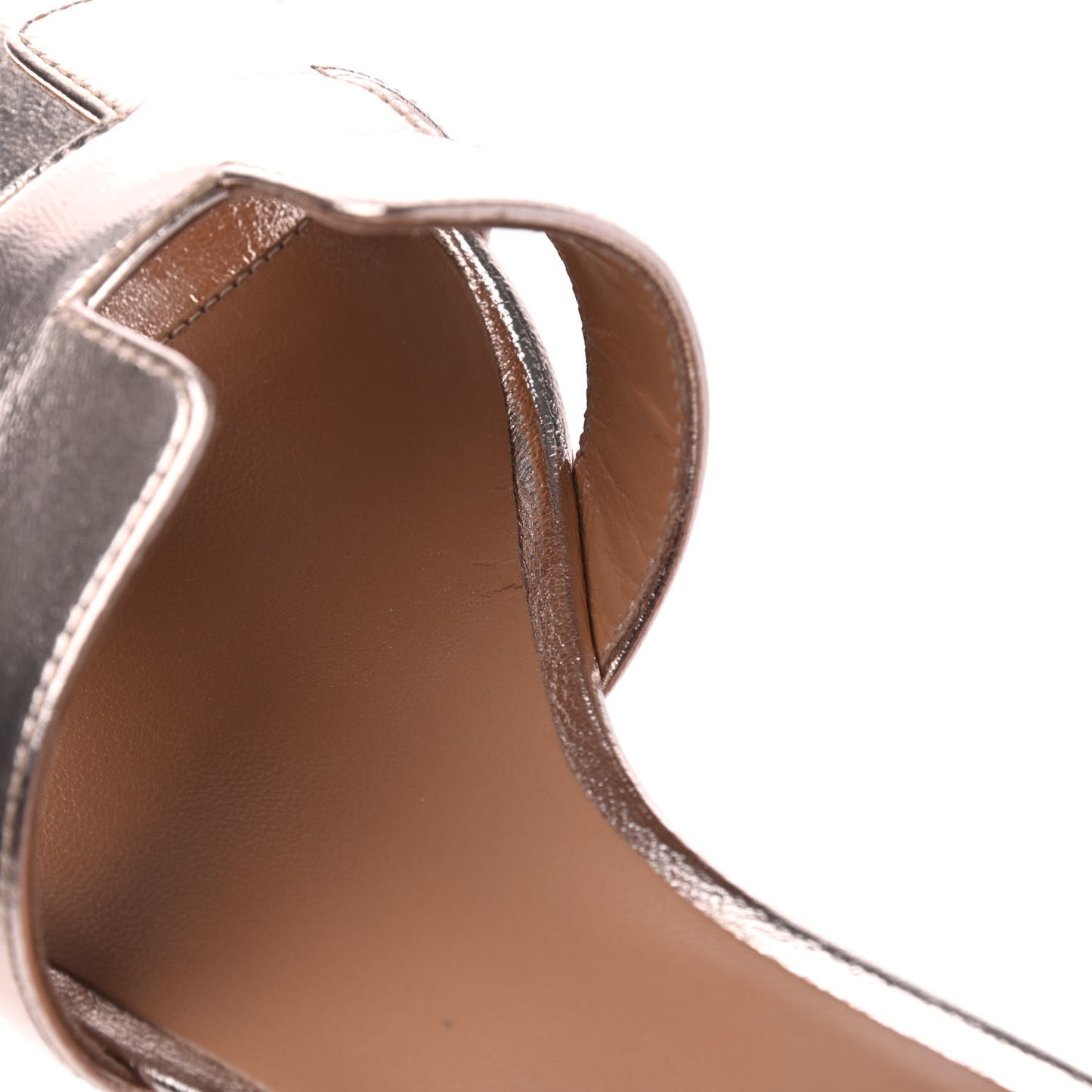 Metallic Nappa Oasis Sandals 36.5 Rose Dore