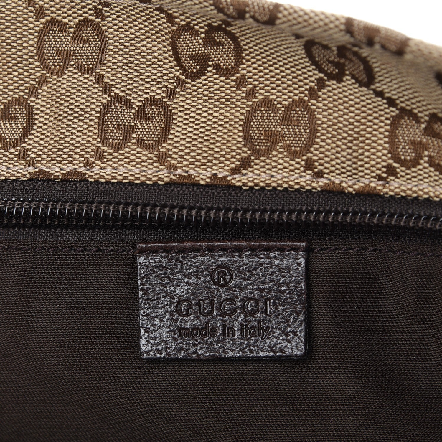 Gucci GG Monogram Large Web Handle Bucket Tote Dark Brown 6 of 7