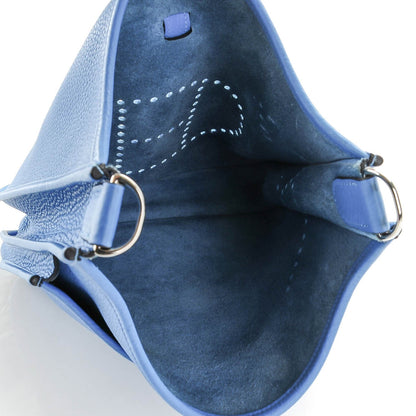 Hermes Taurillon Clemence Evelyne III PM Bleu Paradis 8 of 11