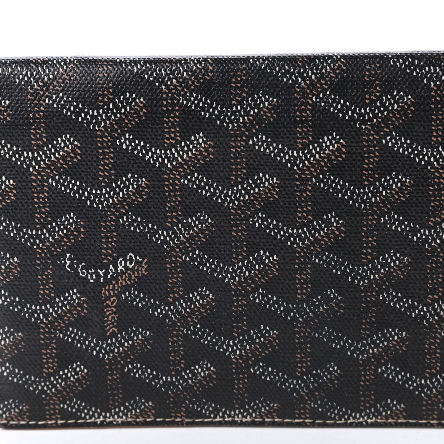 Goyardine Long Bi-Fold Wallet Black Gold