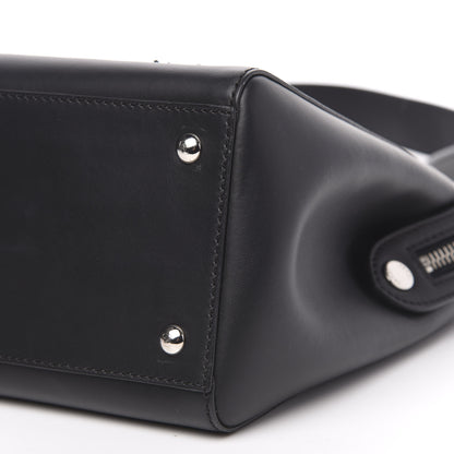 Fendi Calfskin Flowerland Dotcom Satchel Black 9 of 10