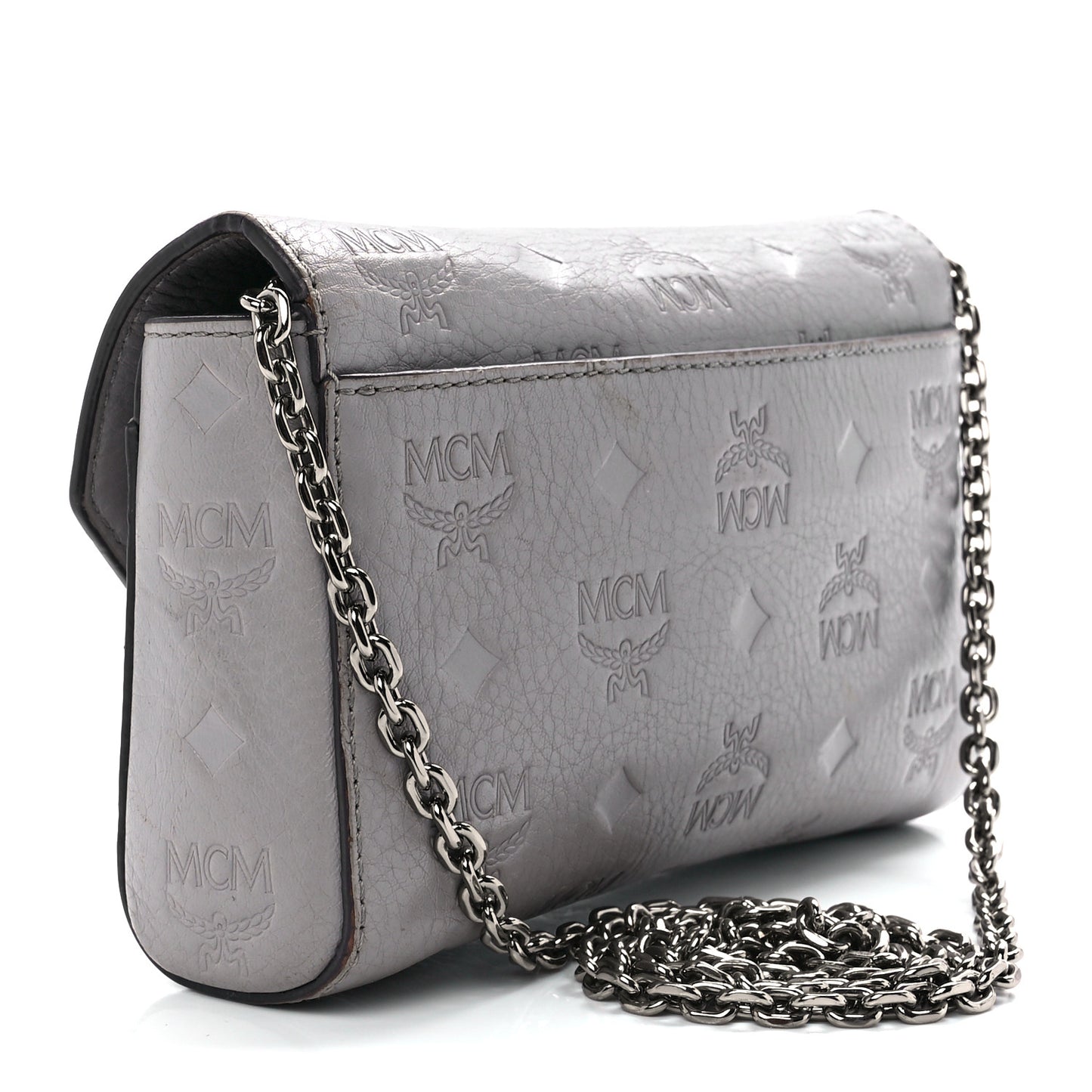 Calfskin Ottomar Wallet On Chain Grey