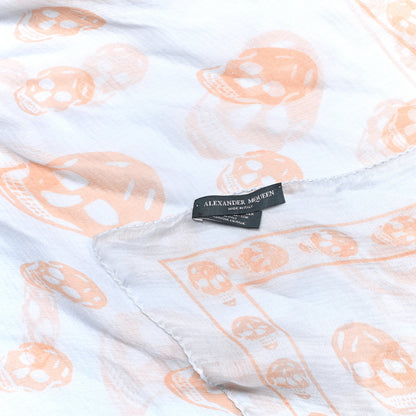 Alexander McQueen Silk Chiffon Skull Scarf Light Blue 3 of 5