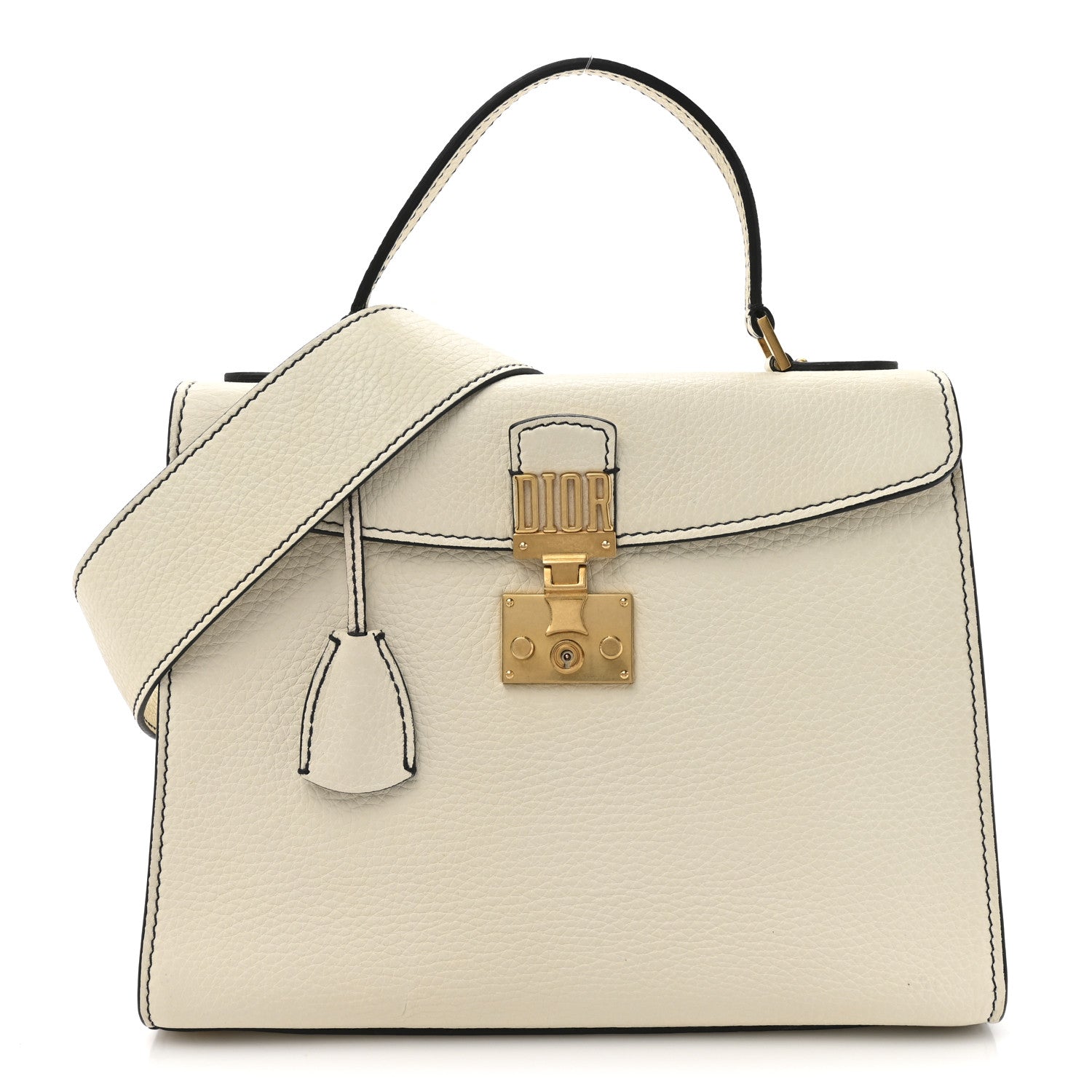 Christian Dior Calfskin Dioraddict Top Handle White 1 of 14
