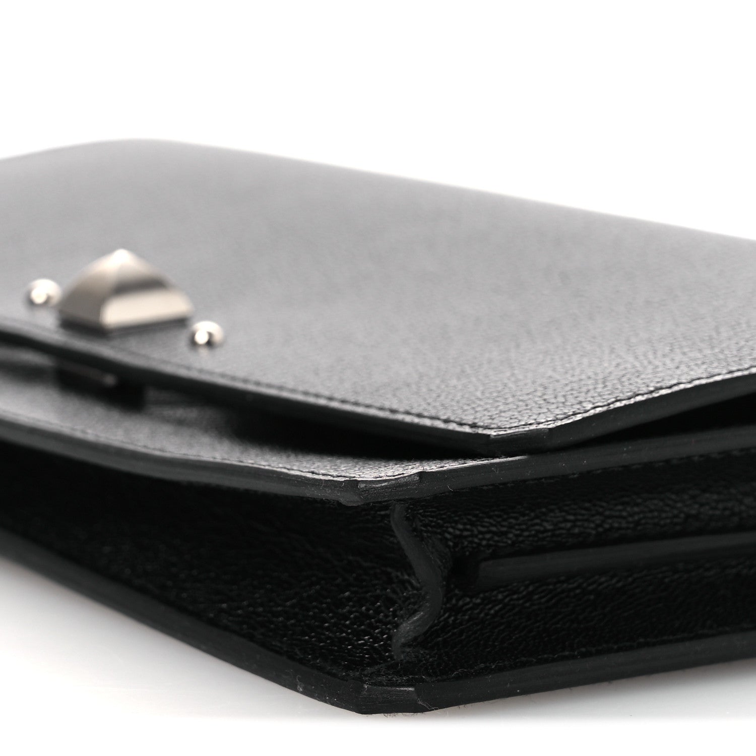 Hermes Chamkila Goatskin Medor To Go Wallet Black 10 of 12