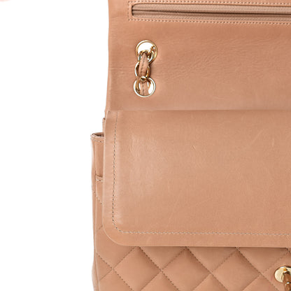 Chanel Lambskin Quilted Jumbo Double Flap Beige Clair 18 of 25