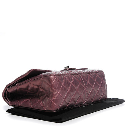 Chanel Metallic Aged Calfskin Quilted 2.55 Reissue 226 Flap Rose Fonce 4 of 8