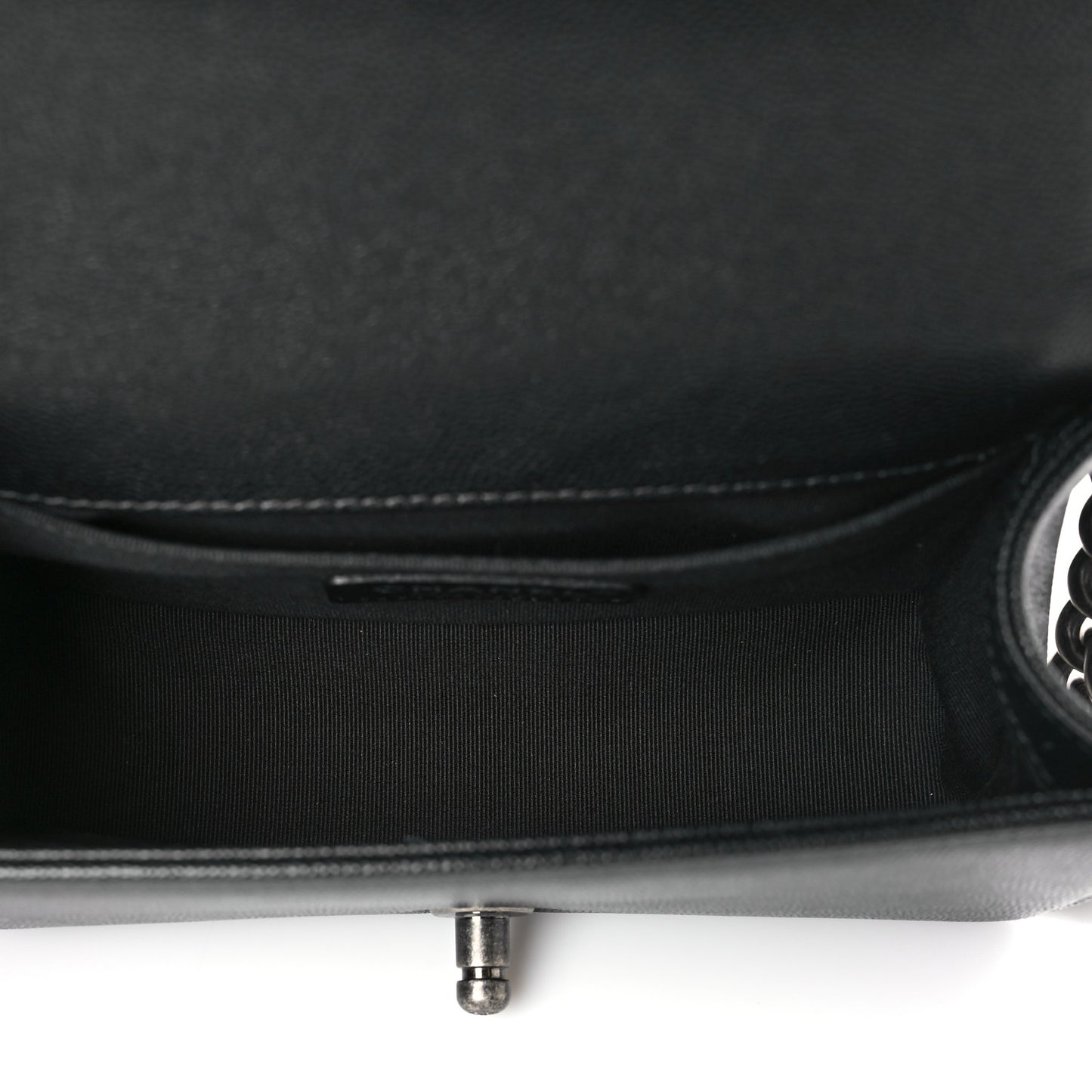 Caviar Quilted Small Boy Flap Black