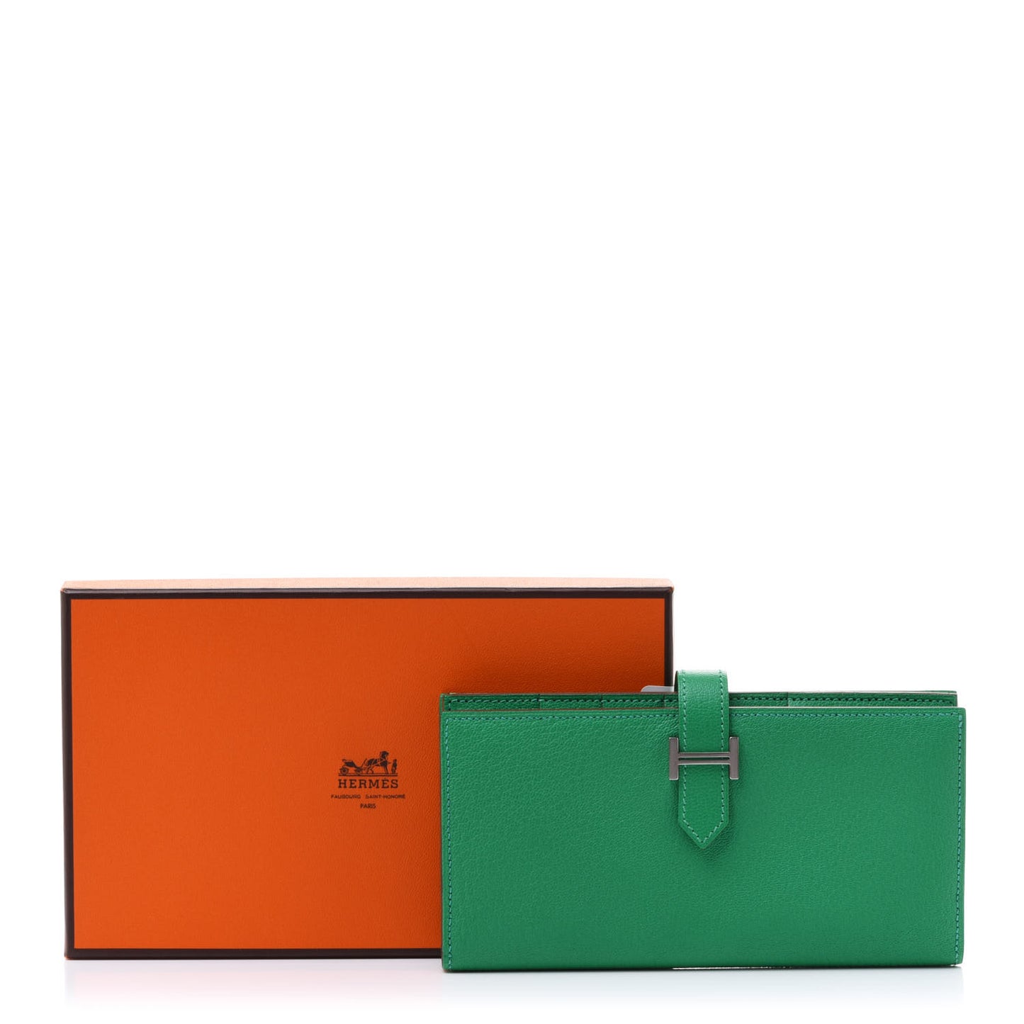 Chevre Mysore Bearn Gusset Wallet Menthe