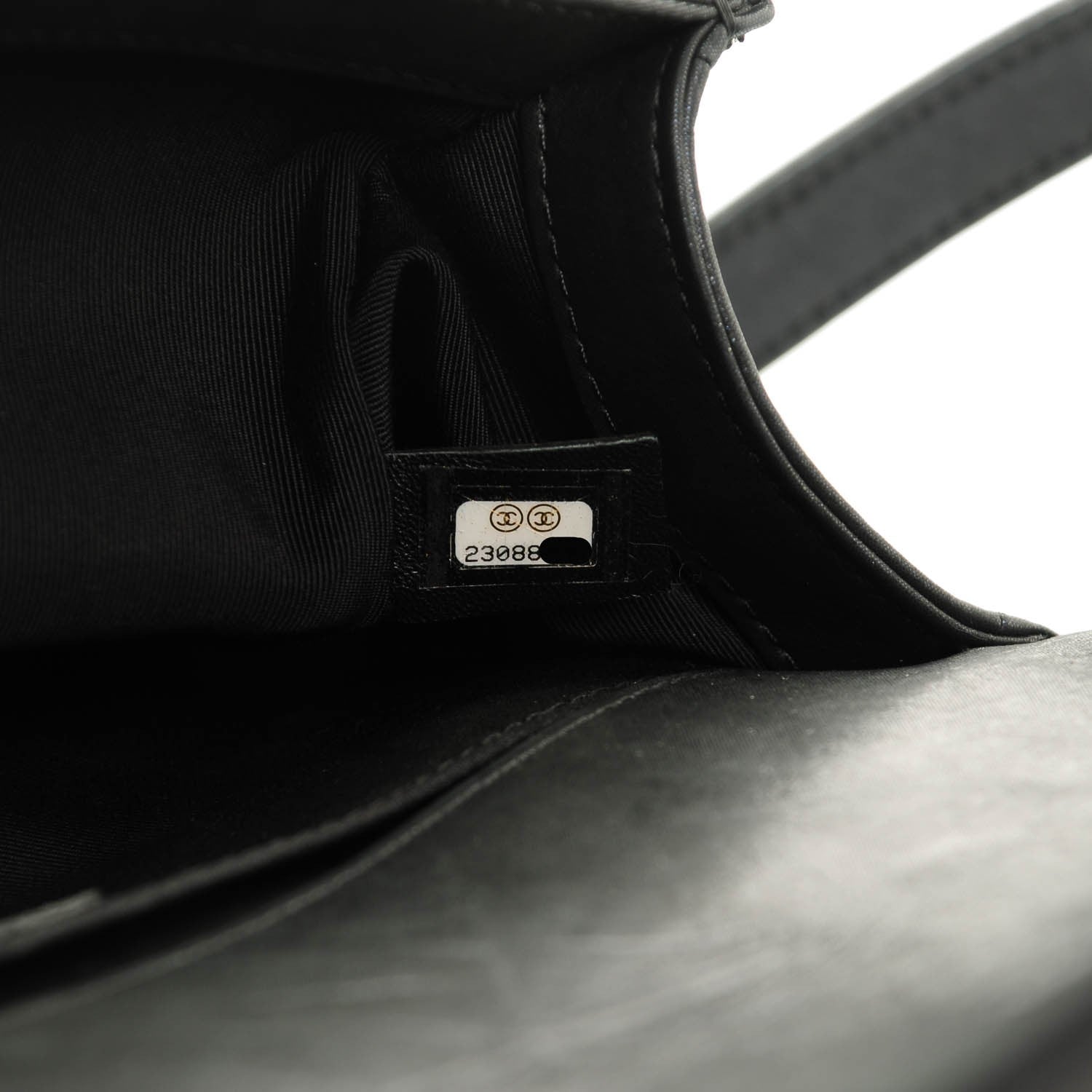 Chanel Iridescent Calfskin Embellished Double Stitch Medium Boy Flap Black 7 of 7
