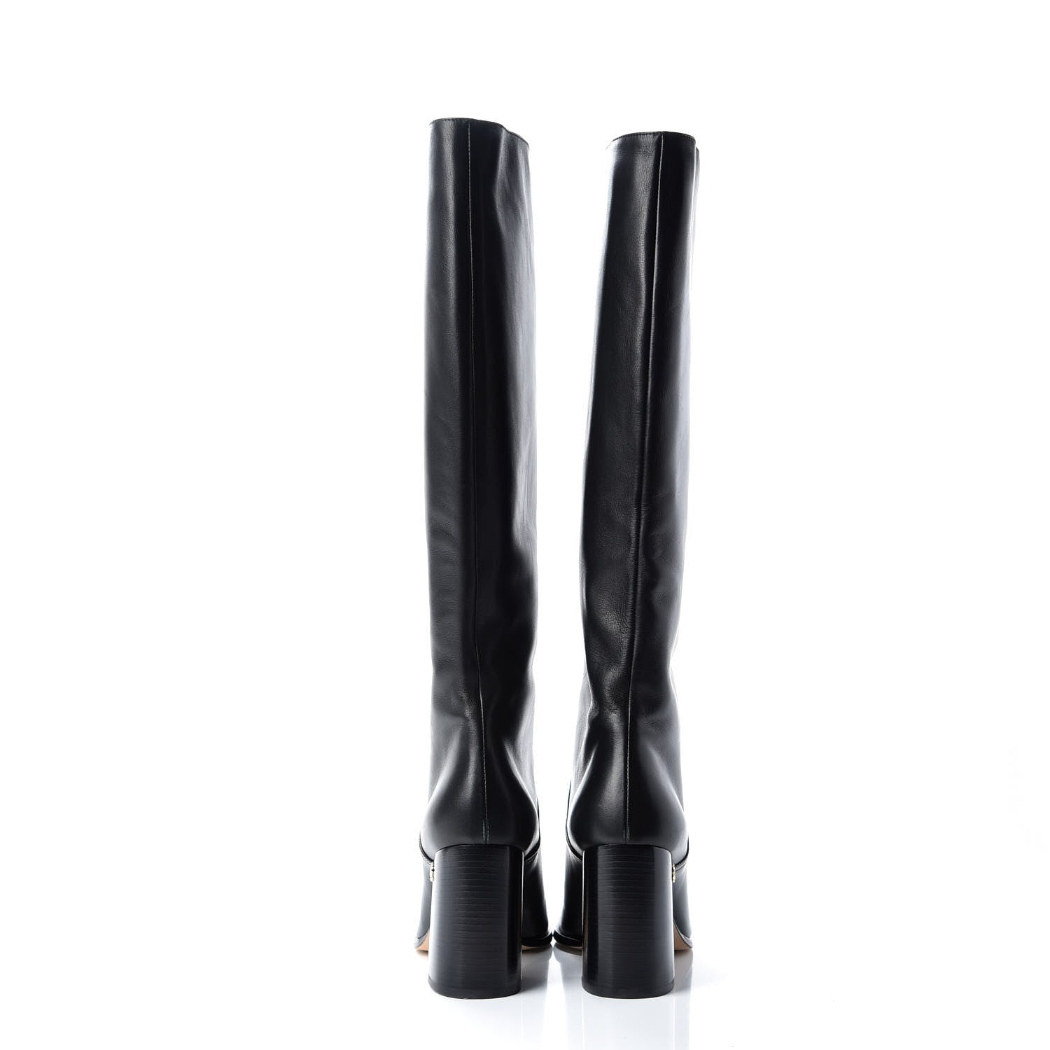 Jimmy Choo Calfskin Brionne 85 Knee High Boots 37.5 Black 7 of 9