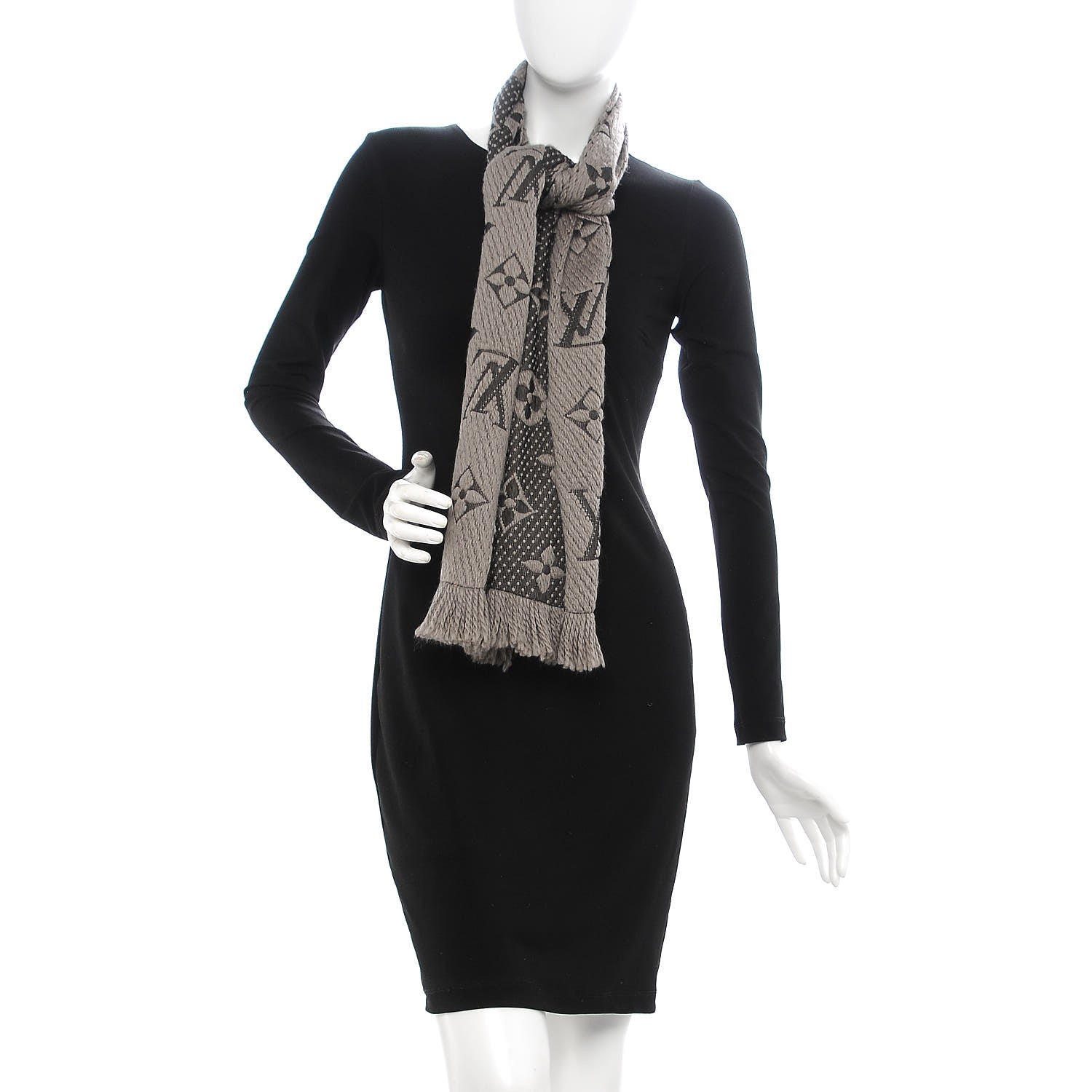 Louis Vuitton Wool Silk Logomania Scarf Verone 2 of 4