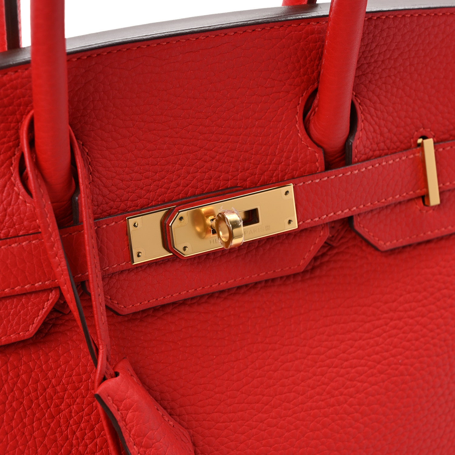 Hermes Taurillon Clemence Birkin 30 Rouge Tomate 15 of 15