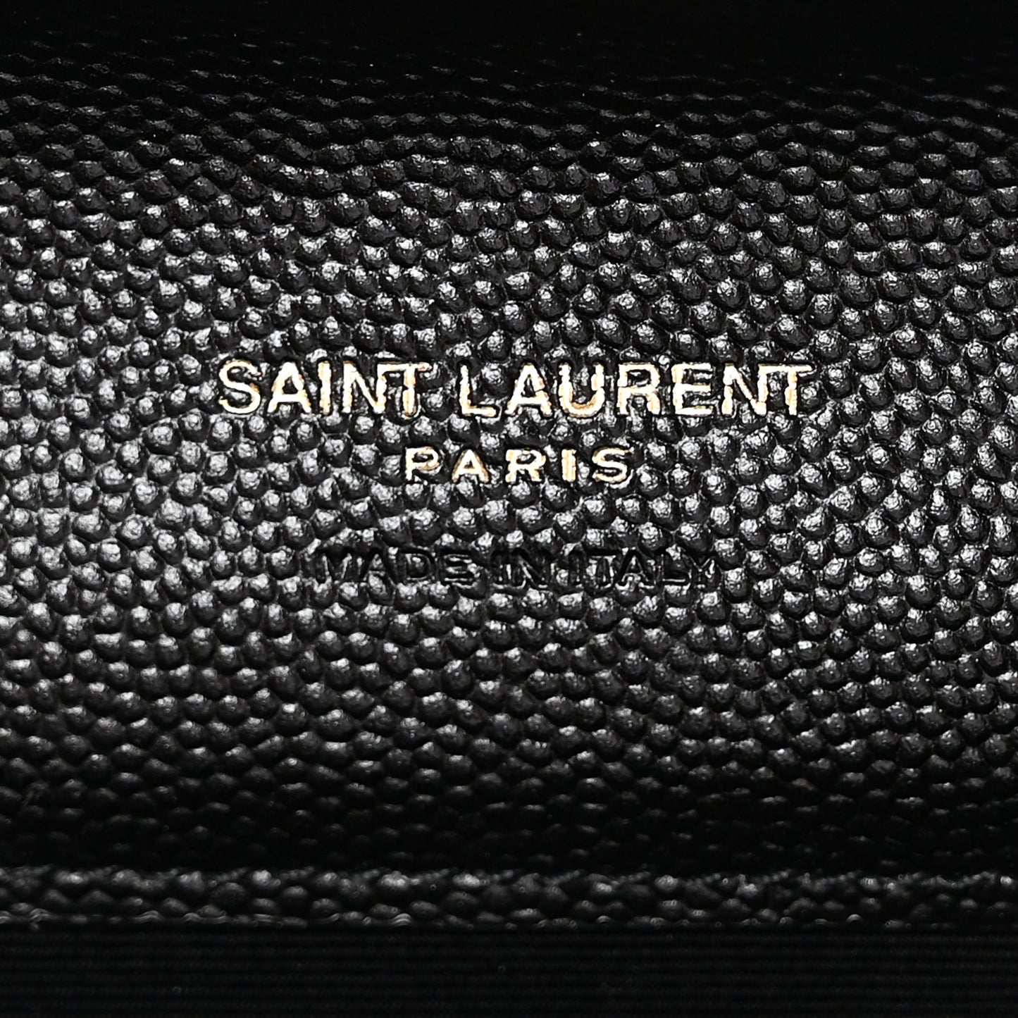 Grain De Poudre Matelasse Chevron Monogram Envelope Clutch Black