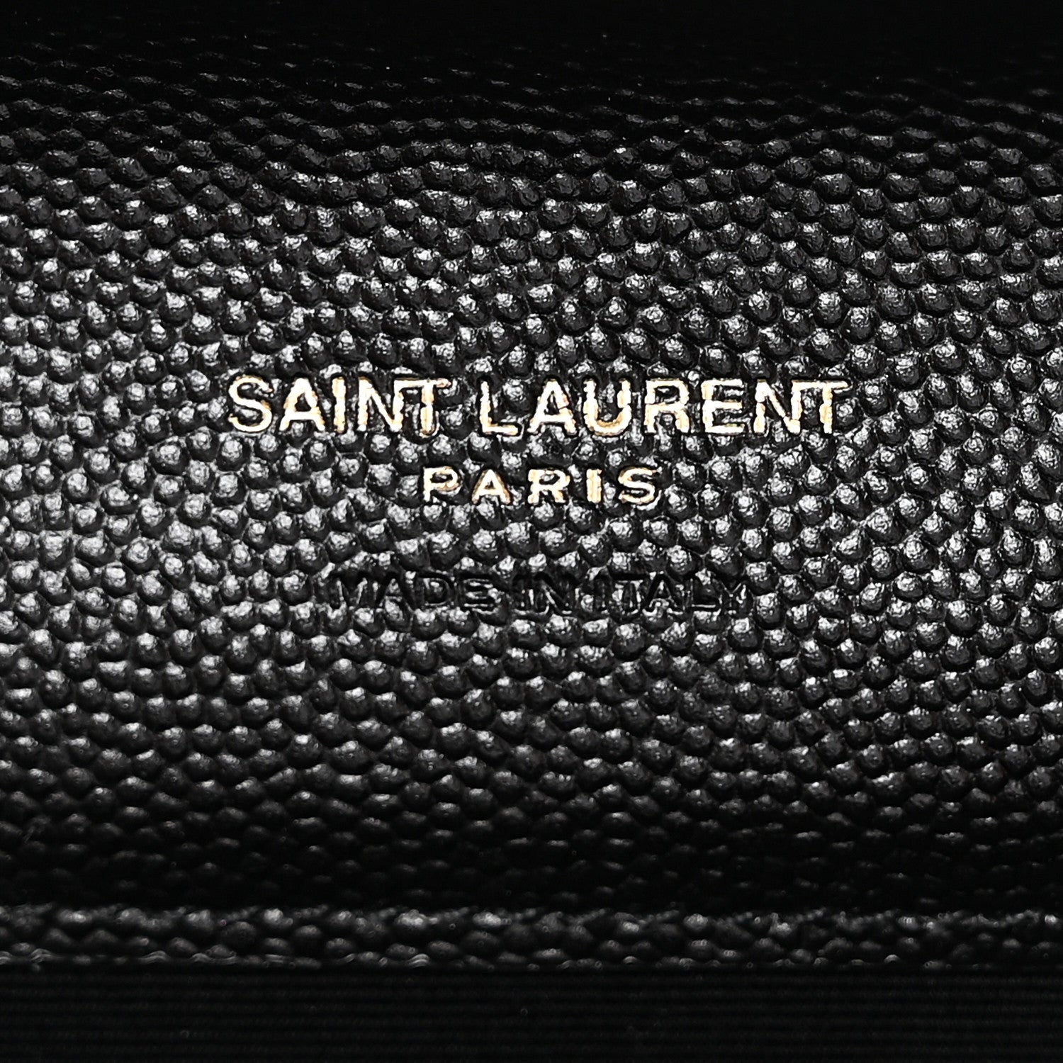 Saint Laurent Grain De Poudre Matelasse Chevron Monogram Envelope Clutch Black 6 of 10