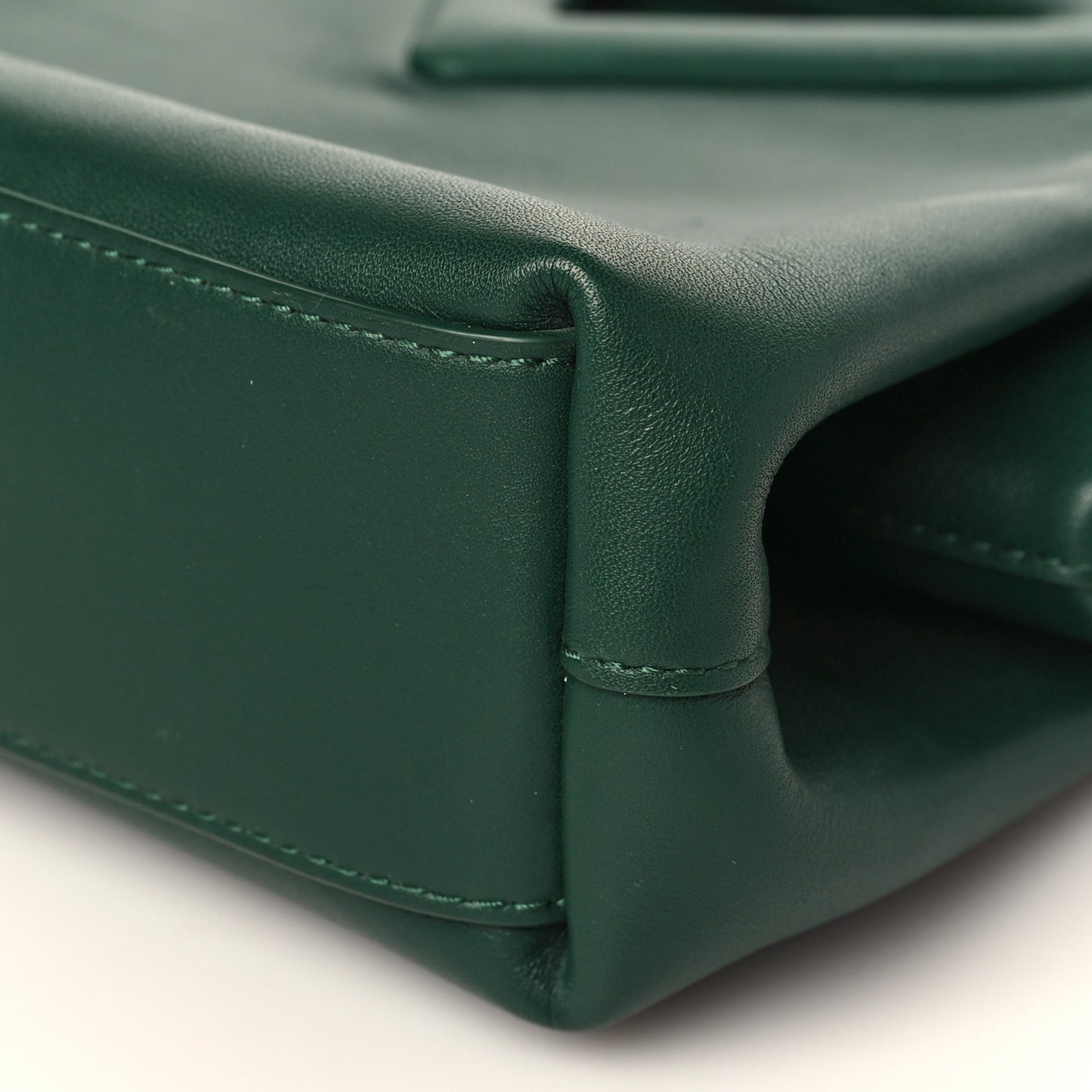 Calfskin Small The Point Triangle Bag Raintree