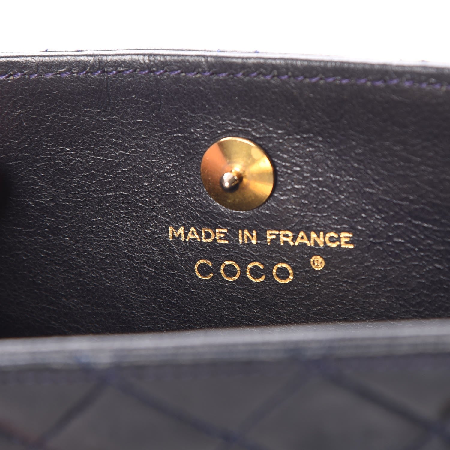 Chanel Lambskin Quilted Shoulder Bag Navy 8 of 8