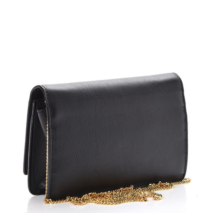Fendi Vitello Flamingo Tube Wallet on Chain Black 4 of 10