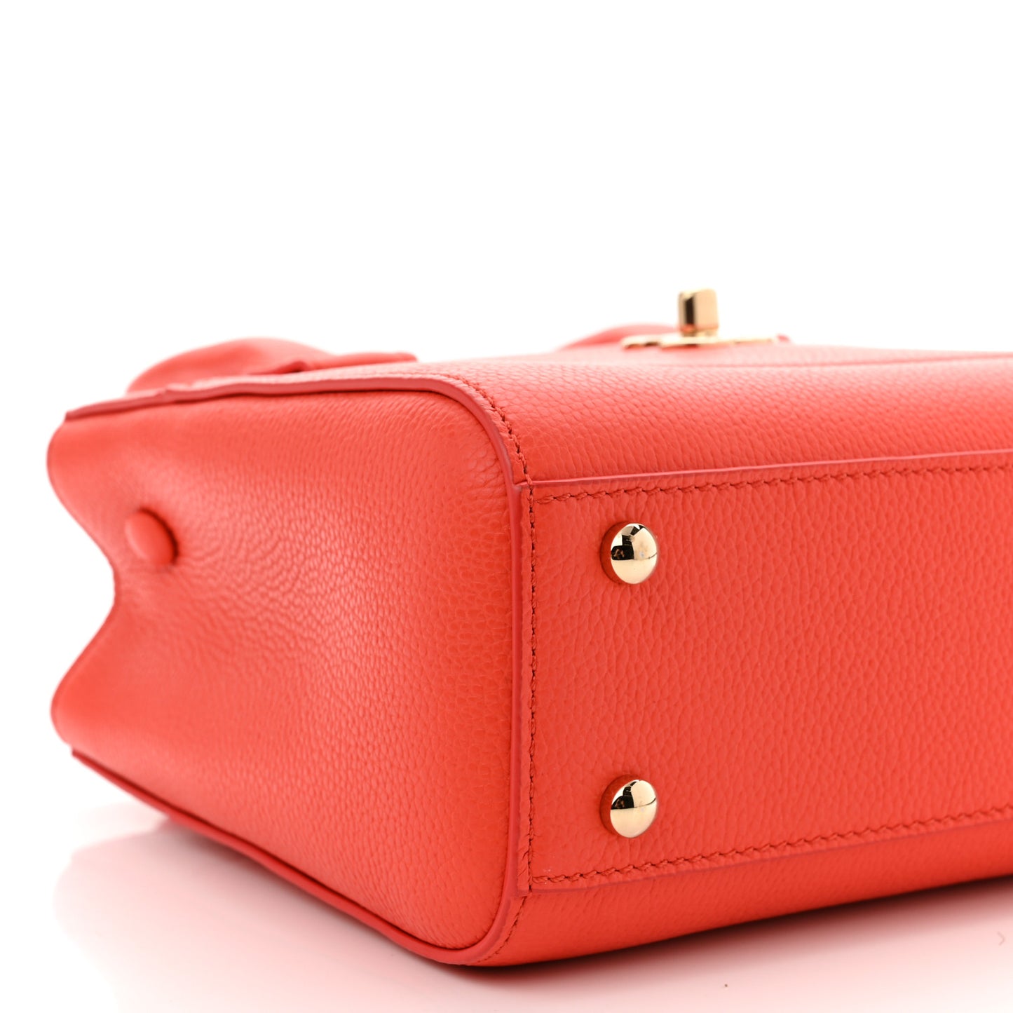 Grained Calfskin Mini Neo Executive Shopper Tote Red