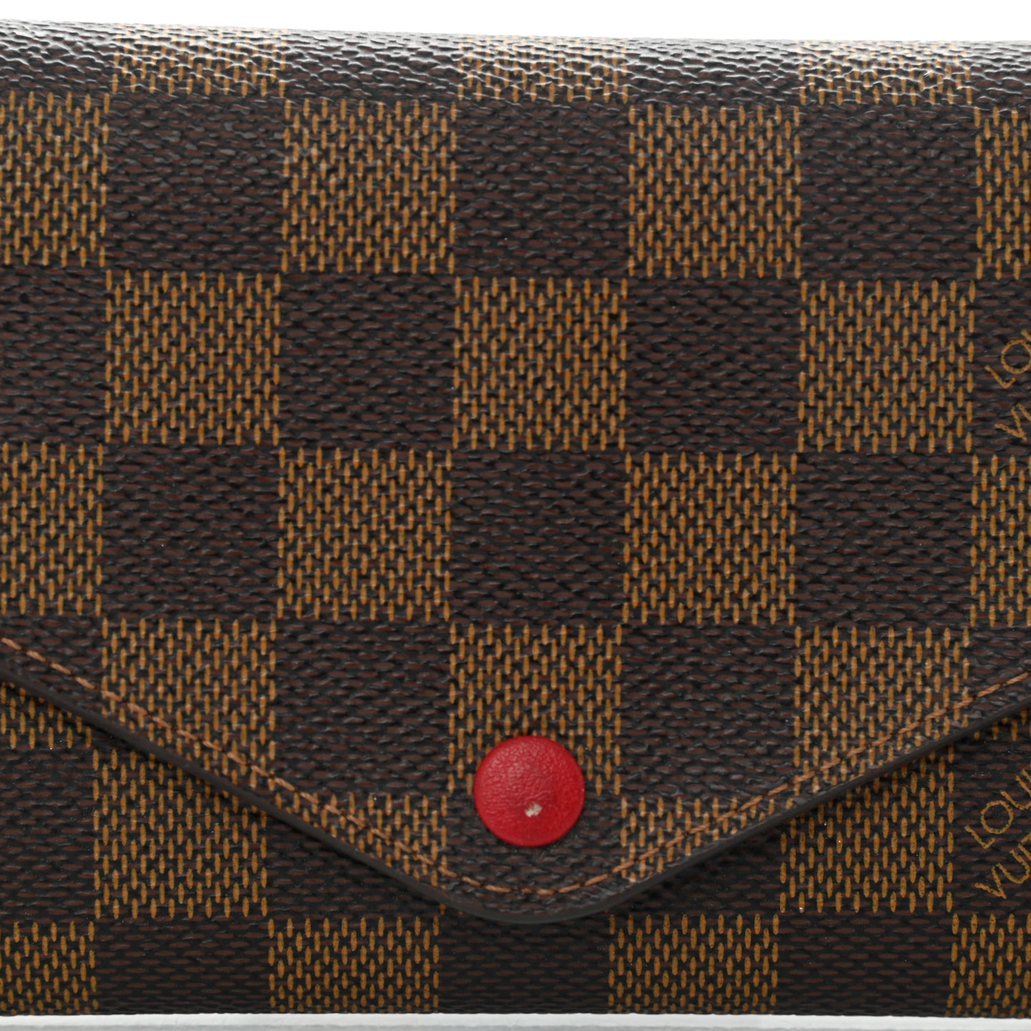 Damier Ebene Josephine Wallet Red