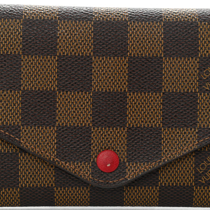 Louis Vuitton Damier Ebene Josephine Wallet Red 7 of 9