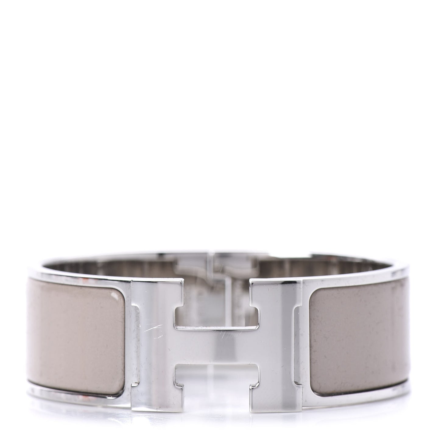 Enamel Wide Clic Clac H Bracelet PM Marron Glace