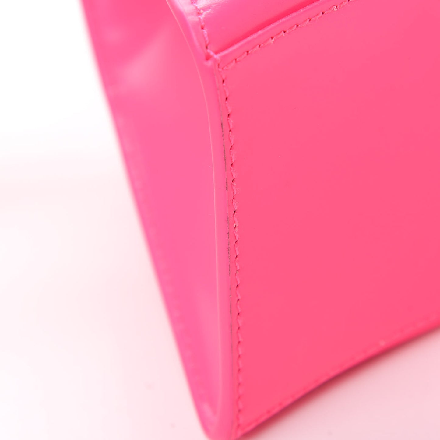 Shiny Box Calfskin Small Hourglass Top Handle Bag Hot Pink