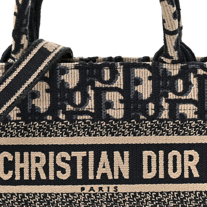 Christian Dior Oblique Mini Book Tote With Strap Blue Multicolor 8 of 11
