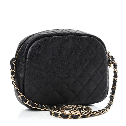 Chanel Caviar Quilted CC Day Camera Case Black 3 of 10