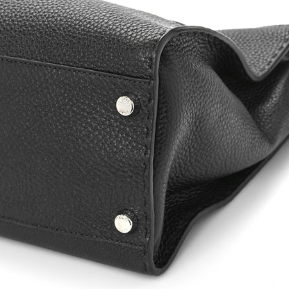 Fendi Cuoio Romano Selleria Metal Stitch Large Mens Peekaboo Iconic Essential Satchel Black 8 of 9