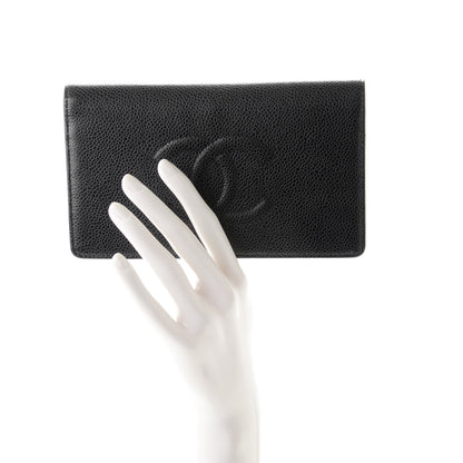 Chanel Caviar Timeless CC Yen Wallet Black 2 of 8
