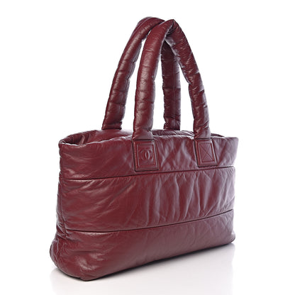 Chanel Lambskin Quilted Large Coco Cocoon Tote Burgundy 3 of 10