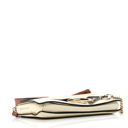 Chloe Calfskin Small Colorblock Faye Shoulder Bag Brown White 4 of 9