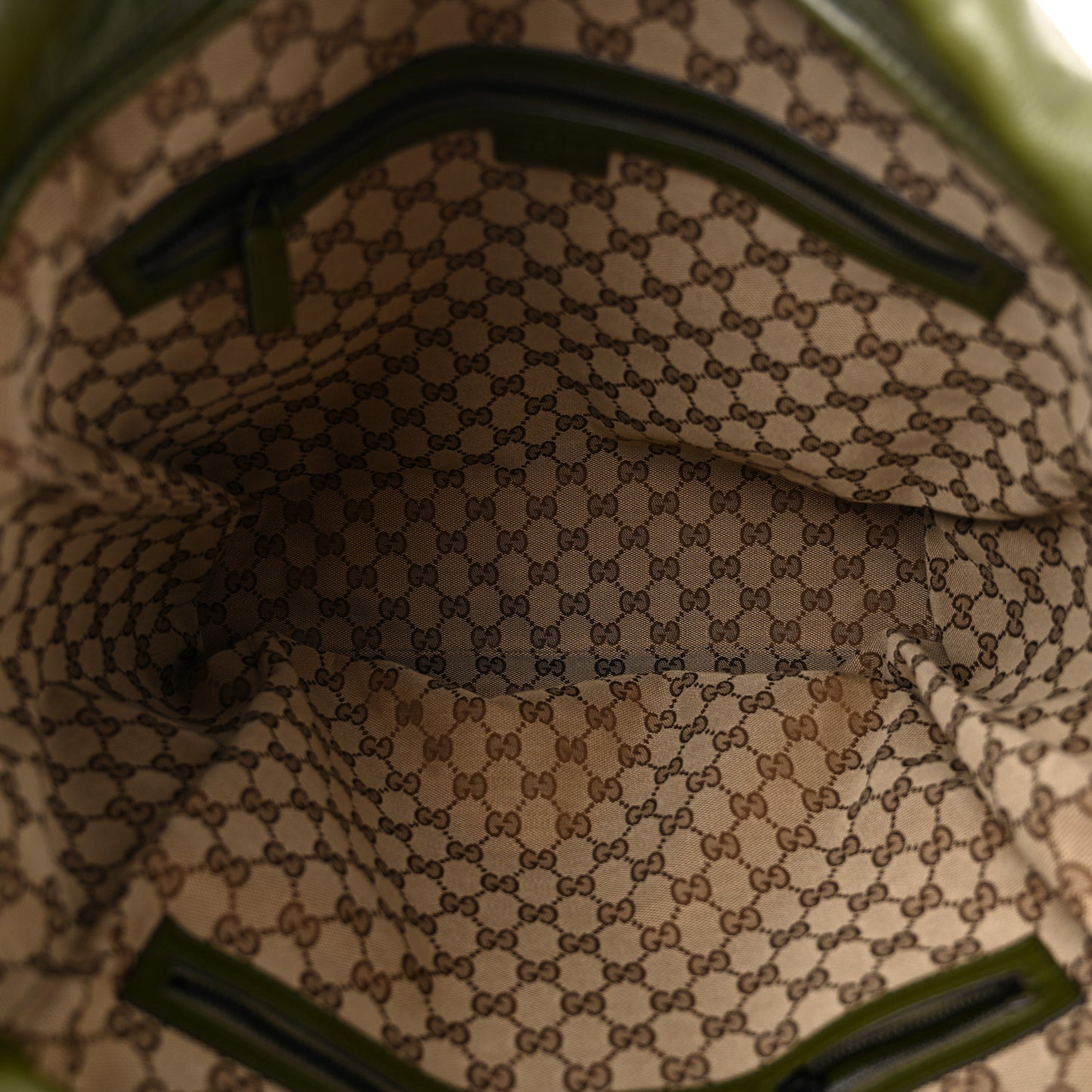 Piuma Lux Energy Monochrome Double G Drawstring Tote Military Wood