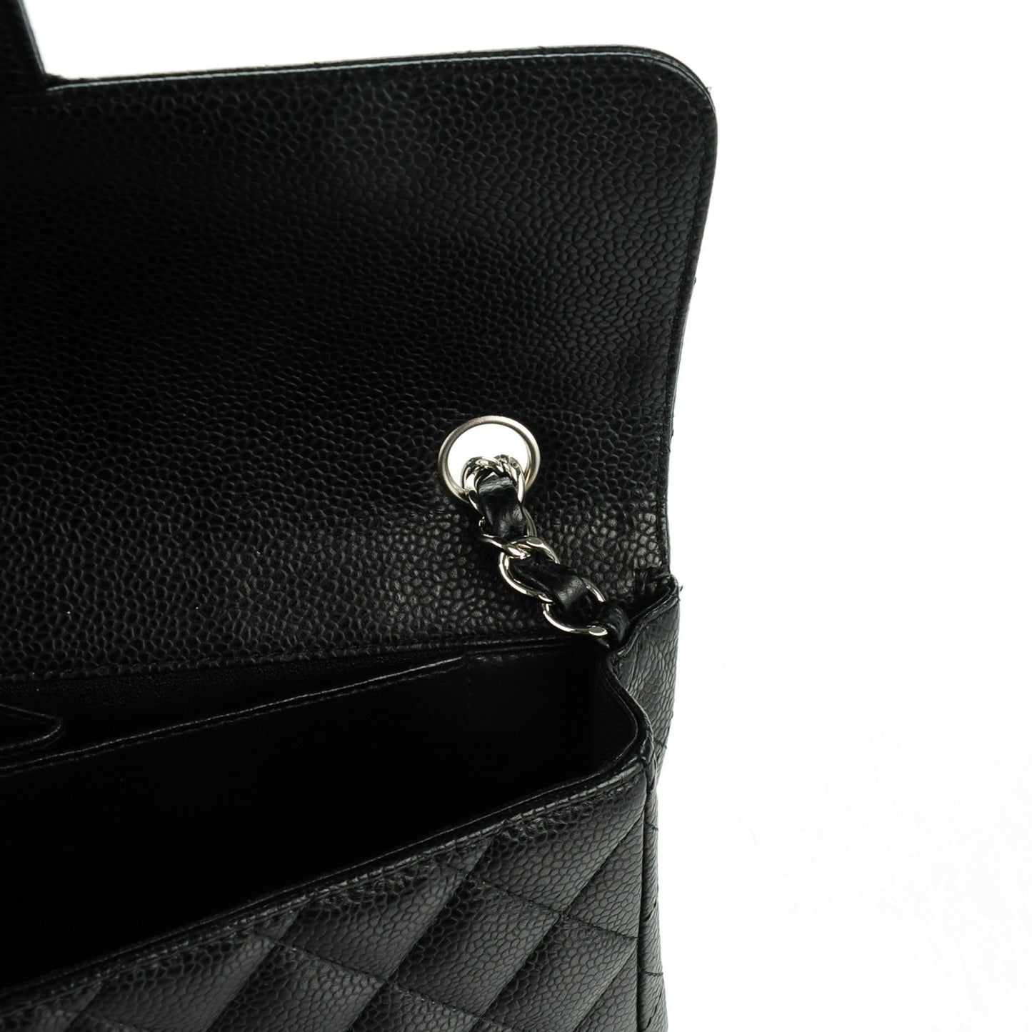Caviar Quilted East West Flap Black