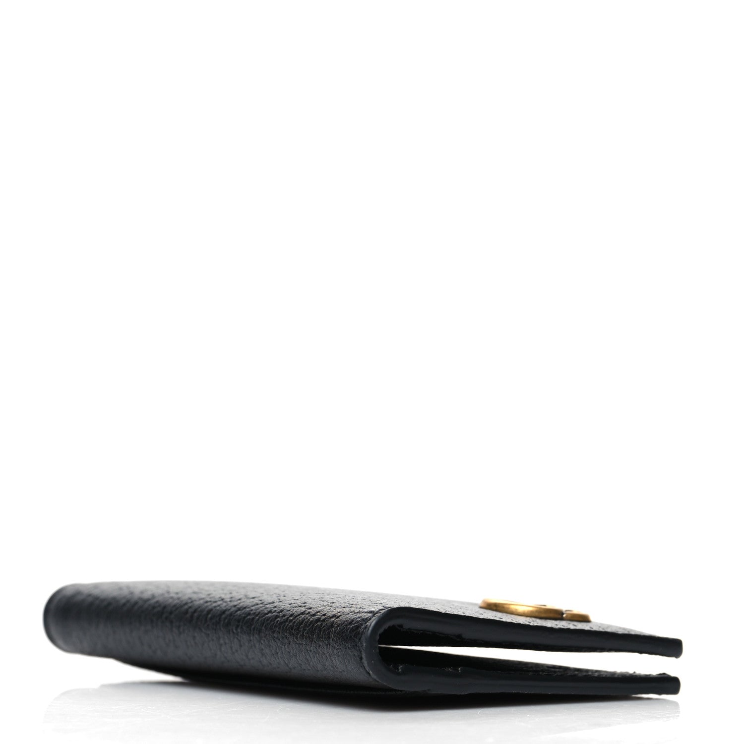 Gucci Calfskin Boar Effect GG Marmont Card Case Black 4 of 9