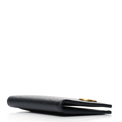 Gucci Calfskin Boar Effect GG Marmont Card Case Black 4 of 9