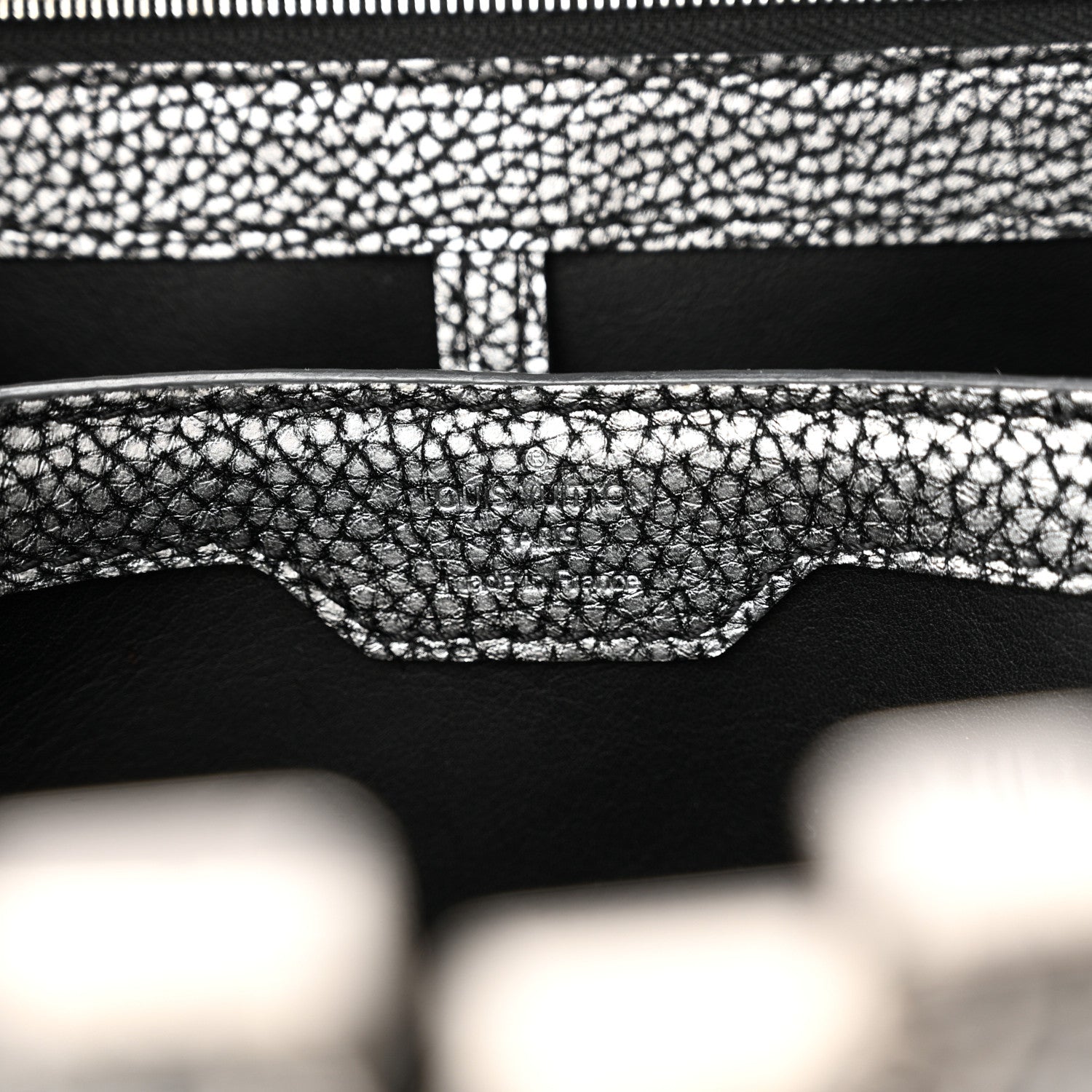 Louis Vuitton Taurillon Capucines MM Chrome 6 of 11