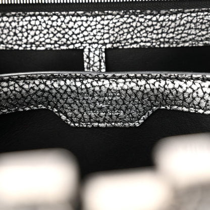 Louis Vuitton Taurillon Capucines MM Chrome 6 of 11