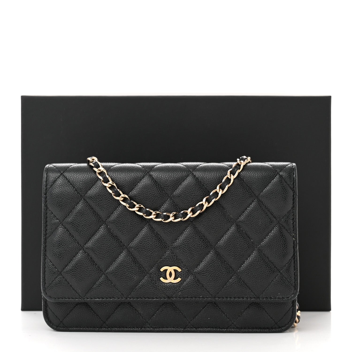 Chanel Caviar Quilted Wallet on Chain WOC Black 15 of 15