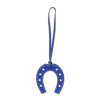 Hermes Swift Paddock Horseshoe Bag Charm Bleu Electrique 1 of 3