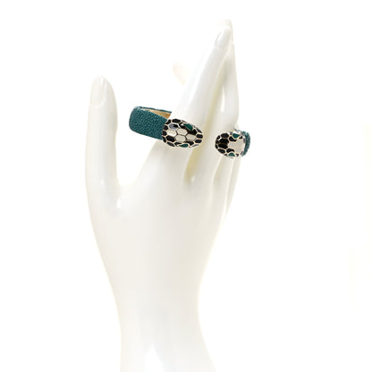 Bulgari Galuchat Serpenti Forever Bracelet Green 2 of 6