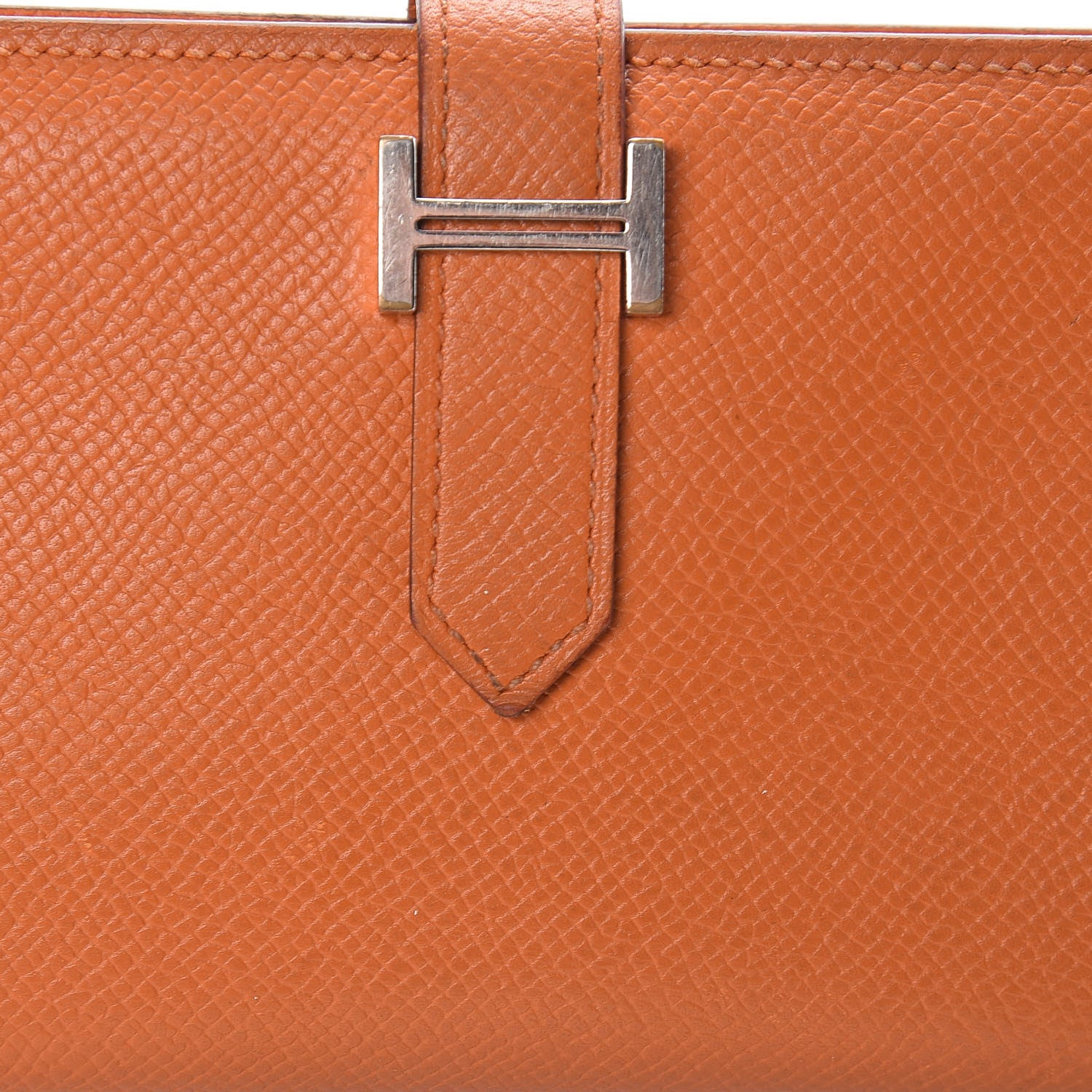 Hermes Epsom Bearn Gusset Wallet Orange 15 of 23