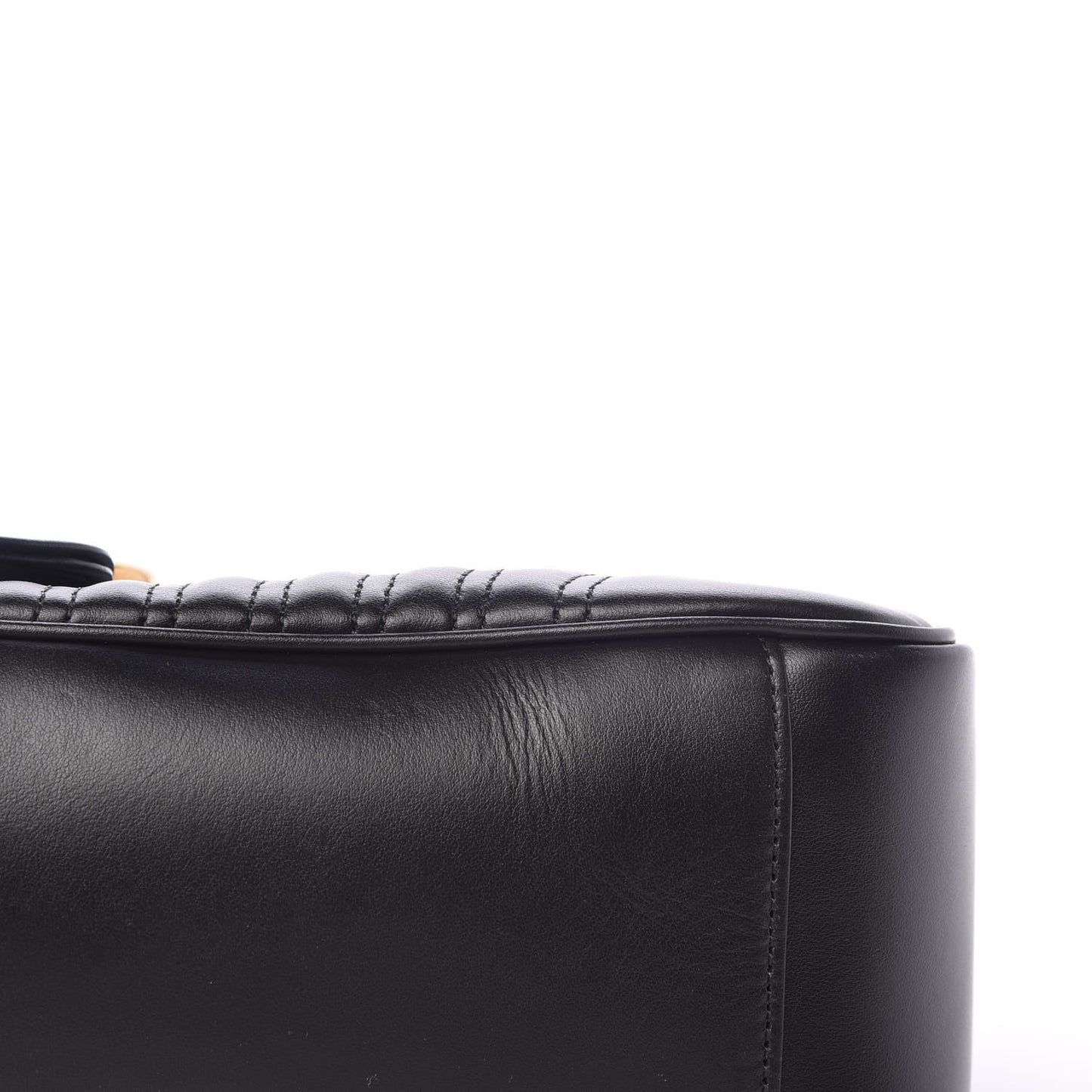 Calfskin Matelasse Large GG Marmont Shoulder Bag Black