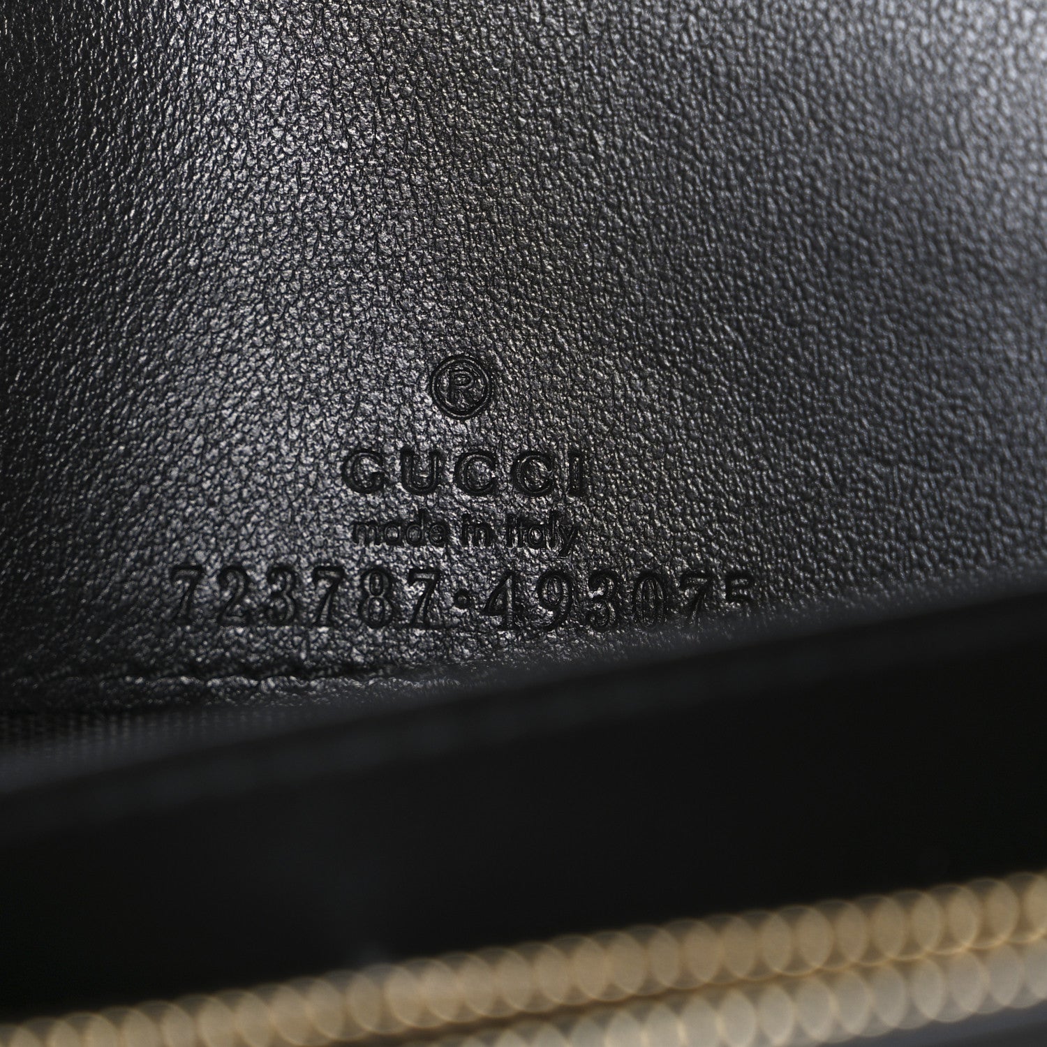 Gucci Calfskin GG Matelasse Chain Wallet Black 6 of 9