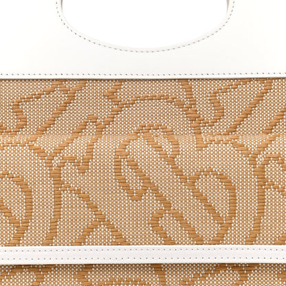 Burberry Monogram Canvas Smooth Calfskin Medium Pocket Bag White Beige 7 of 10