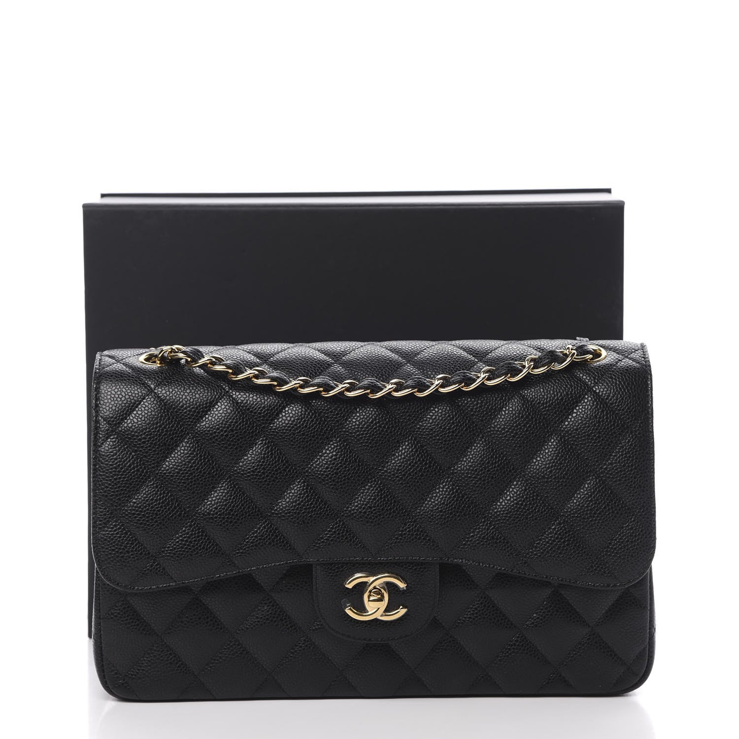 Chanel Caviar Quilted Jumbo Double Flap Black 11 of 11